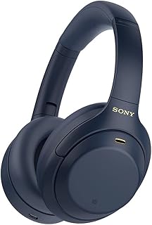 Беспроводные наушники Sony WH-1000XM4 с шумоподавлением — 30 часов работы от батареи — накладные — оптимизированы для Alexa и Google Assistant — встроенный микрофон для звонков — синий, международная версия