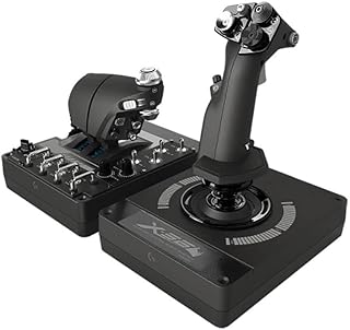 Контроллер Logitech G X56 H.O.T.A.S для авиасимуляторов, 4 варианта пружин, +189 программируемых элементов управления, RGB-подсветка, 2 порта USB, для ПК — черный.