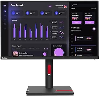 Монитор Lenovo ThinkVision T24i-30 24" Full HD LED, соотношение сторон 16:9, цвет «Вороний черный».