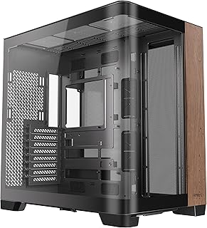 Корпус Antec C8 Curve Wood, вентиляторы в комплект не входят, деревянная передняя панель, сверхширокоугольное одинарное изогнутое стекло, двухкамерная компоновка, Type-C, поддержка радиаторов 360 мм, совместимость с RTX 40, полноразмерный корпус E-ATX.