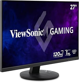Игровой монитор ViewSonic VX2716A 27 дюймов, 1080p, 1 мс, 120 Гц, IPS-матрица, функция защиты зрения, входы USB-C, HDMI 1.4 и DisplayPort.