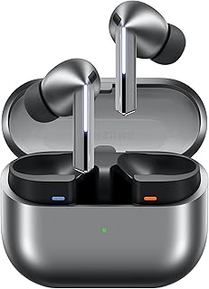 Наушники Samsung Galaxy Buds 3 Pro AI True Wireless Bluetooth, шумоподавление, оптимизация звука, улучшенная посадка, серебристый цвет [версия для США, эксклюзивно на Amazon, 2 года гарантии]