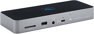 Док-станция OWC Thunderbolt с 11 портами, зарядка 96 Вт, поддержка одного дисплея 8K или двух дисплеев 5K, 3 порта Thunderbolt, 4 порта USB, GbE, SD-карты, совместимость с компьютерами Mac с процессорами M1/M2, компьютерами Mac с Thunderbolt 3, ПК с Thunderbolt 4 и устройствами USB-C.
