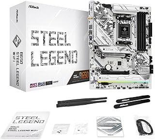 Материнская плата ASRock B650 Steel Legend WiFi 6E, сокет AM5, процессоры Ryzen 9000, 8000 и 7000 серии, SATA3 M.2, DDR5 7200+ (OC), 256 ГБ SATA3 6.0 Гбит/с, ATX, BIOS Flashback.
