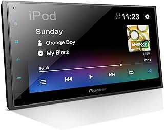 Pioneer DMH-130BT 6,8-дюймовый резистивный сенсорный экран, двухдиновая магнитола – Bluetooth, камера заднего вида, USB, FLAC, AM/FM-радио, укороченный корпус, выходная мощность 50 Вт x 4, вход для рулевого колеса