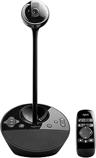 Logitech BCC950 — решение для видеоконференций на настольном компьютере, видеозвонки Full HD 1080p B23, веб-камера высокого разрешения, громкая связь с микрофоном с шумоподавлением, совместимо со Skype, WebEx, Zoom. Подходит для ПК/Mac/ноутбуков/Macbook — черный.