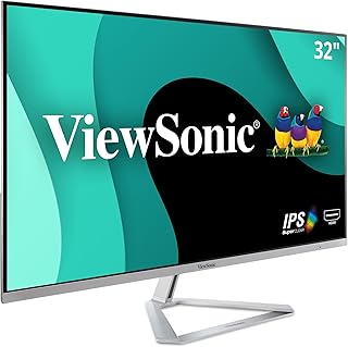 32-дюймовый широкоформатный IPS-монитор ViewSonic VX3276-MHD с разрешением 1080p, ультратонкими рамками, возможностью разделения экрана, разъемами HDMI и DisplayPort.