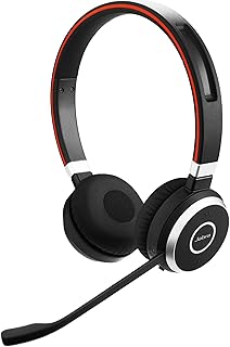 Беспроводная стереогарнитура Jabra Evolve 65 MS – в комплекте USB-адаптер Link 370 – Bluetooth-гарнитура с лучшими в отрасли показателями беспроводной связи, усовершенствованным микрофоном с шумоподавлением и аккумулятором, обеспечивающим работу в течение всего дня.