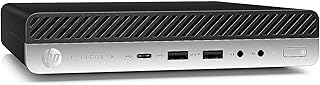 HP EliteDesk 800 G4 Mini Tiny Business PC, шестиядерный процессор Intel i5-8500T до 3,5 ГГц, 16 ГБ оперативной памяти DDR4, твердотельный накопитель NVMe 256 ГБ, поддержка двух мониторов, Wi-Fi, Bluetooth, HDMI, DisplayPort, Windows 11 Pro 64-бит (восстановленный).