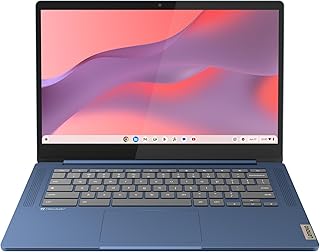 Lenovo IdeaPad Slim 3 Chromebook — 2024 — Легкий ноутбук — Динамики Waves MaxxAudio® — 14-дюймовый HD-дисплей — HD-камера 720p — 4 ГБ оперативной памяти — 64 ГБ встроенной памяти — Процессор MediaTek Kompanio 520 — Цвет: Abyss Blue