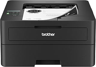 Беспроводной компактный монохромный лазерный принтер Brother HL-L2460DW с двусторонней печатью, мобильной печатью и черно-белым выводом | Включает пробную подписку Refresh (1), работает с Alexa