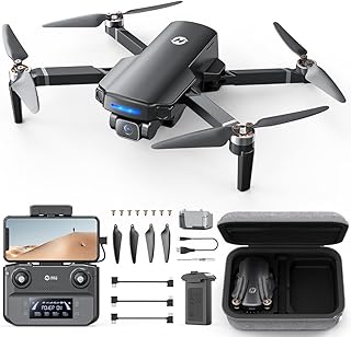 Дрон Holy Stone с GPS и 4K UHD камерой, подходит для взрослых и начинающих; HS360S, складной FPV-квадрокоптер весом 249 г с дальностью управления 3000 метров, бесщеточным двигателем, функцией следования за объектом, функцией интеллектуального возврата домой и передачей данных 5G.