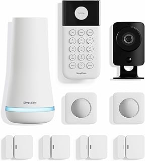 Беспроводная система домашней безопасности SimpliSafe из 9 предметов с HD-камерами — опционально круглосуточный профессиональный мониторинг — без контракта — совместима с Alexa и Google Assistant