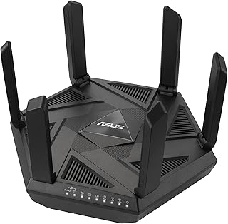 Маршрутизатор ASUS RT-AXE7800 Tri-band WiFi 6E (802.11ax), диапазон 6 ГГц, ASUS Safe Browsing, улучшенная сетевая безопасность, Instant Guard, встроенные функции VPN, родительский контроль, порт 2.5G, поддержка AiMesh.