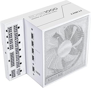 Блок питания Lian Li Edge Series - 1000 Вт, полностью модульный, 80 Plus Platinum, ATX 3.0, 3.1, PCIE 5.1, L-образная конструкция для двухкамерного корпуса, 120-мм вентилятор FDB, поддержка до 4 USB-устройств, белый (EG1000WE.US)