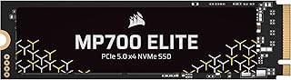 Твердотельный накопитель Corsair MP700 Elite 2TB PCIe 5.0 x4 NVMe M.2 – до 10 000 МБ/с – Высокоплотная 3D TLC NAND – M.2 2280 – Совместимость с DirectStorage – Черный
