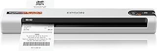 Мобильный цветной сканер чеков и документов Epson RapidReceipt RR-60 с программным обеспечением ScanSmart AI PRO для управления чеками и работы с PDF-файлами для ПК и Mac.