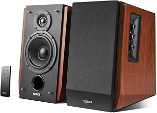 Полочные акустические системы Edifier R1700BT Bluetooth - Активные студийные мониторы ближнего поля - Комплект из 2 активных колонок в деревянном корпусе - 66 Вт RMS