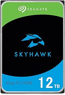 Внутренний видеонакопитель Seagate Skyhawk 12 ТБ HDD-3,5 дюйма SATA 6 Гбит/с 7200 об/мин 256 МБ кэш-памяти для системы видеонаблюдения DVR NVR с функцией восстановления данных (ST12000VX0017/0007) (восстановленный).