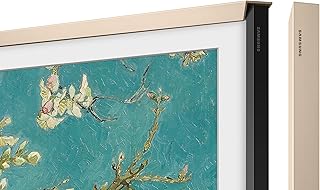 Настраиваемая рамка для 55-дюймового телевизора Samsung The Frame, магнитная, быстрая и простая установка, VG-SCFC55SGMZA, 2023 год, цвет «песочное золото» (металлик).