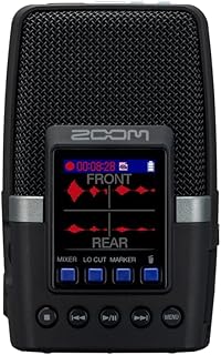 Портативный многоканальный диктофон Zoom H2essential Multi-Mic, 32-битное воспроизведение с плавающей запятой, 3 встроенных микрофона, моно, стерео и объемный звук, запись на SD-карту, USB-микрофон, для музыки, подкастов и многого другого.