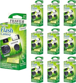 Фотоаппарат Fujifilm QuickSnap Flash 400, одноразовая вспышка для 35-мм фотоаппарата, 27 кадров, 10 штук в упаковке.