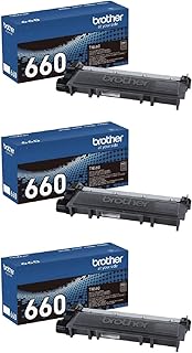 Картридж с черным тонером Brother TN660 (TN-660) повышенной емкости, 3 шт.