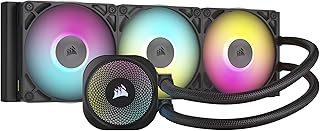 Жидкостное охлаждение процессора CORSAIR iCUE Link Titan 360 RX RGB – 360 мм AIO – Малошумный – Система охлаждения FlowDrive – Intel LGA 1851/1700, AMD AM5/AM4 – 3 вентилятора RX120 RGB – В комплекте системный концентратор iCUE Link – Черный