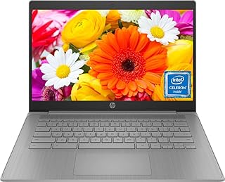 Ноутбук HP Chromebook 14" HD для студентов, четырехъядерный процессор Intel N4120 (> N4020), 4 ГБ ОЗУ, 64 ГБ eMMC, Wi-Fi, веб-камера, HDMI, USB-A и C, 14 часов автономной работы, ZOOM, Chrome OS, аксессуары CUE.