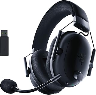 Игровая беспроводная гарнитура Razer BlackShark V2 Pro 2023 года выпуска: съемный микрофон, профессионально настроенные профили для FPS-игр, 50-мм динамики, шумоизолирующие амбушюры с ультрамягкой пеной с эффектом памяти, 70 часов автономной работы, черный цвет.