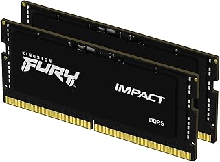 Комплект оперативной памяти Kingston FURY Impact 64 ГБ (2x32 ГБ) 5600 МТ/с DDR5 CL40 для ноутбуков (2 шт.) | Низкое энергопотребление | Intel XMP 3.0 | Подключение по принципу Plug N Play | KF556S40IBK2-64
