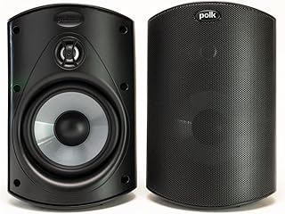 Уличные колонки Polk Audio Atrium 4 с мощными басами (пара, черные), всепогодная прочность, широкое звуковое покрытие, система крепления Speed-Lock.