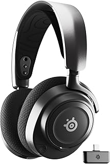 Беспроводная игровая гарнитура SteelSeries Arctis Nova 7 для различных платформ — неодимовые магнитные драйверы — Bluetooth 2,4 ГГц + возможность подключения нескольких устройств — 38 часов работы от батареи через USB-C — микрофон ClearCast Gen2 AI — ПК, PS5, Switch, VR, мобильные устройства