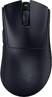 Беспроводная игровая мышь Razer DeathAdder V4 Pro: легкий вес 56 г - технология HyperSpeed ​​Wireless Gen-2 - оптическое колесико прокрутки - оптические переключатели Gen-4 - сенсор Focus Pro 45K Gen-2 - до 150 часов работы от батареи