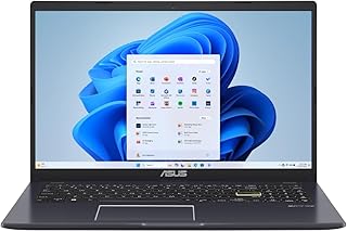 Ноутбук ASUS Vivobook Go Slim 15,6 дюйма, процессор Intel Dual Core N4500, 4 ГБ ОЗУ, SSD 128 ГБ, Windows 11, цвет Star Black, модель L510KA-ES04