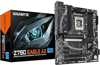 Материнская плата GIGABYTE Z790 Eagle AX LGA 1700 Intel Z790 ATX с поддержкой DDR5, M.2, PCIe 5.0, USB 3.2 Gen2X2 Type-C, Intel Wi-Fi 6E, 2.5GbE LAN, Q-Flash Plus, EZ-Latch