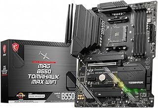 Материнская плата MSI MAG B550 Tomahawk MAX WiFi Gaming (AMD Ryzen 5000 Series, AM4, DDR4, PCIe 4.0, SATA 6Gb/s, M.2, USB 3.2 Gen 2, HDMI/DP, Wi-Fi 6E, Bluetooth 5.2, LAN 2.5Gbps, ATX)