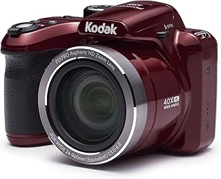 Цифровая фотокамера Kodak AZ401RD с 3-дюймовым ЖК-экраном, красная.