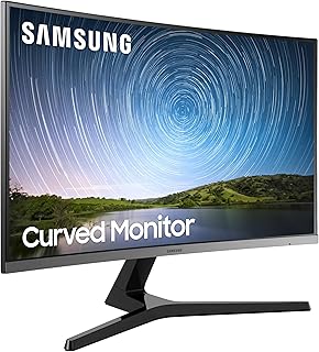 Игровой безрамочный изогнутый монитор SAMSUNG CR50 27 дюймов (LC27R500FHNXZA) – частота обновления 60 Гц, разрешение 1920 x 1080p, время отклика 4 мс, FreeSync, HDMI, черный.