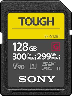 Карта памяти Sony TOUGH-G серии SDXC UHS-II 128 ГБ, V90, CL10, U3, максимальная скорость передачи данных: 300 МБ/с, скорость записи: 299 МБ/с (SF-G128T/T1)