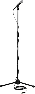 Комплект Shure SM58 Pro XLR Dynamic Microphone Stage Performance Kit с 4,5-метровым кабелем XLR-XLR, стойкой, зажимом A25D и сумкой - профессиональный кардиоидный микрофон для студийной и концертной работы, предназначенный для вокала (SM58-CN BTS)