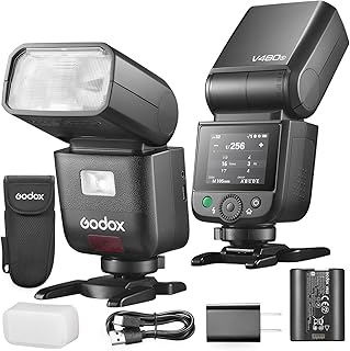 Фотовспышка Godox V480 V480S, встроенный литиевый аккумулятор, 1/8000 HSS, беспроводное TTL-управление 2.4GX, время перезарядки 1,7 с, 650 срабатываний на полной мощности для камер Sony (V480S)
