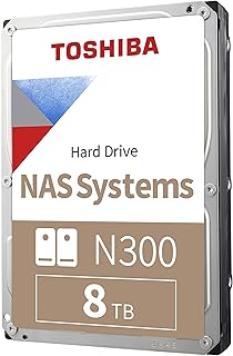 Toshiba N300 8TB NAS 3,5-дюймовый внутренний жесткий диск - CMR SATA 6 ГБ/с 7200 об/мин 512 МБ кэш-памяти - HDWG780XZSTA