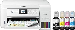 Беспроводной цветной многофункциональный принтер Epson EcoTank ET-2760 с функцией сканирования и копирования, работающий без картриджей и использующий технологию Supertank.