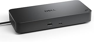 Док-станция Dell Pro Dock WD25 — USB Type-C с разъемом DP Alt Mode, поддержкой DisplayPort/HDMI/USB 3.2 Gen2 и питанием до 100 Вт — черная.