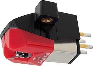 Фонокартридж для проигрывателя виниловых пластинок Audio-Technica AT-VM95ML с двумя подвижными магнитами (красный).