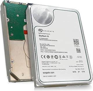 Жесткий диск Seagate Skyhawk AI 12 ТБ, 3,5 дюйма, SATA 6 Гбит/с, 7200 об/мин, 256 МБ кэш-памяти, для NAS, внутренний жесткий диск для системы видеонаблюдения DVR NVR с оптимизацией приложений на основе ИИ (обновленный).