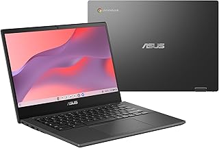 Ноутбук ASUS Chromebook CM14, 14-дюймовый HD-дисплей с антибликовым покрытием (1366x768), процессор MediaTek Kompanio 520, 4 ГБ ОЗУ, 64 ГБ eMMC, ChromeOS, серый, CM1402CM2A-DS44, цвет Gravity Grey
