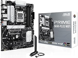 Материнская плата ASUS Prime B650-PLUS WiFi для настольных компьютеров с процессорами AMD B650 AM5 Ryzen™ ATX, поддержкой DDR5, PCIe 5.0 M.2, 2.5 Гбит/с LAN, WiFi 6E, HDMI™, SATA 6 Гбит/с, USB Type-C®, BIOS Flashback™, Thunderbolt™ 4.