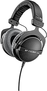 Наушники Beyerdynamic DT 770 PRO 80 Ом, студийные, серые. Закрытая конструкция, проводное подключение для профессиональной записи и мониторинга.
